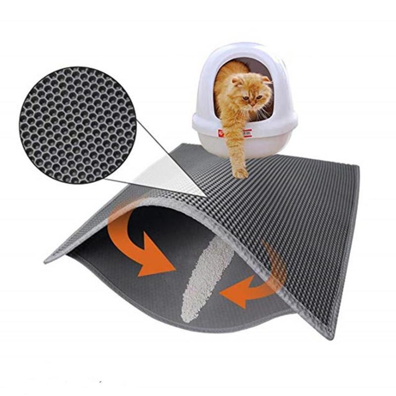 

Pet Cat EVA Litter Mat Waterproof Double Layer Cat Litter Trapping Pet Box Mat Clean Pad Products For Cats Accessories