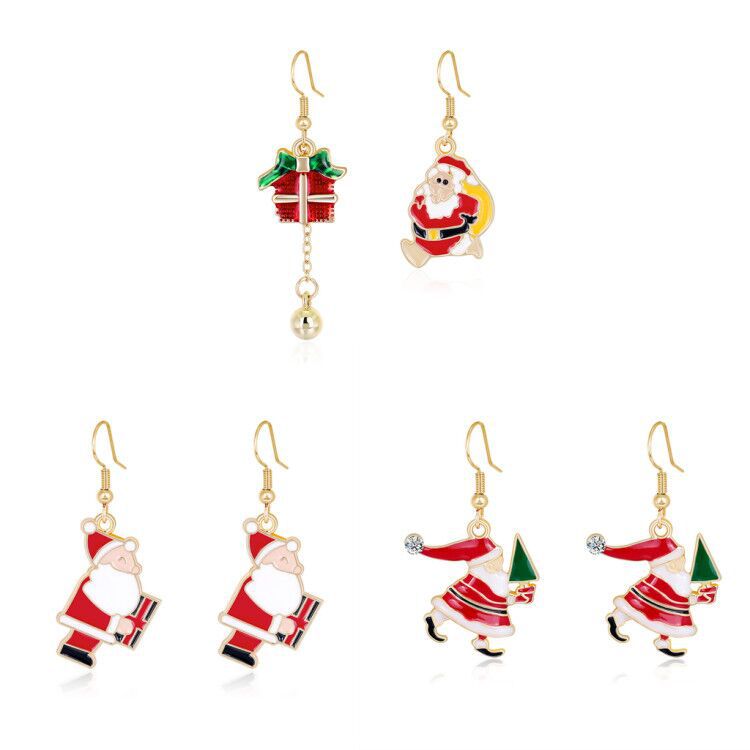 

Fashion Santa Claus Snowman Earring Snowflakes Eardrop Merry Christmas Decor for Home Christmas Gift Xmas Decor Nidadad New Year 2021