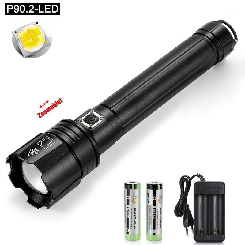 

new 7500 lumens XHP90.2 Zoom powerful LED USB Torch Hunting Light Best Camping Outdoor Lantern1