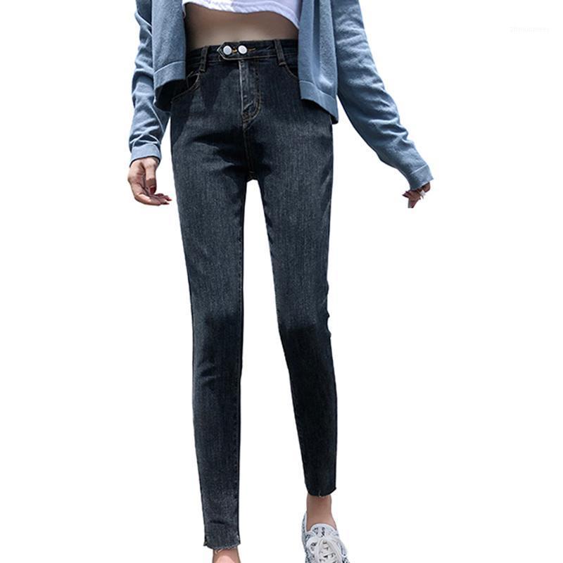 

Women Vintage Ankle Length Skinny Jeans Lady Slim Fit Tight Pants Students High Waist Straight Sexy Punk Korean Trousers Women's, Blue