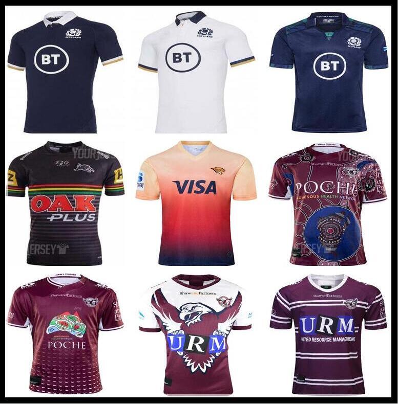 

2020 2021 Scotland Leopard RUGBY JERSEY JAGUARES Rugby shirt JAGUAR Manly Sea Eagles TRAINING JERSEY size S-5XL, Black