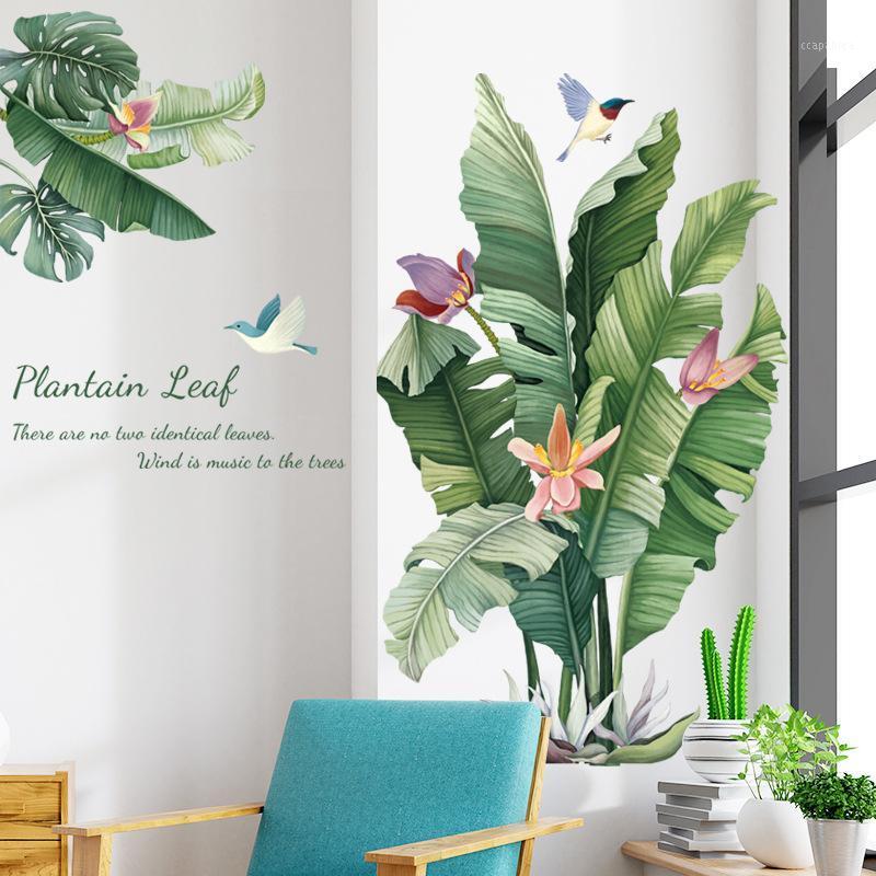 

Large Banana Leaf Wall Stickers Living room Bedroom Home Decor Self-adhesive PVC Wall Decor Decals Art Murals Home Deccoration1