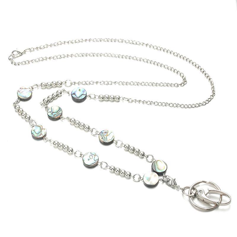 

Fashion Beautiful ID Necklaces ID Balled Beads Lanyards for Keys Badge Holder Stainless Steel Chain