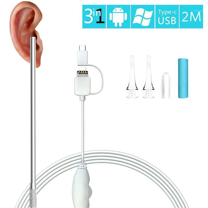 

3 In 1 Ear Cleaning Endoscope USB Visual Ear Spoon 5.5mm 0.3MP Mini Camera Android PC pick Otoscope Borescope cleaning Tool1