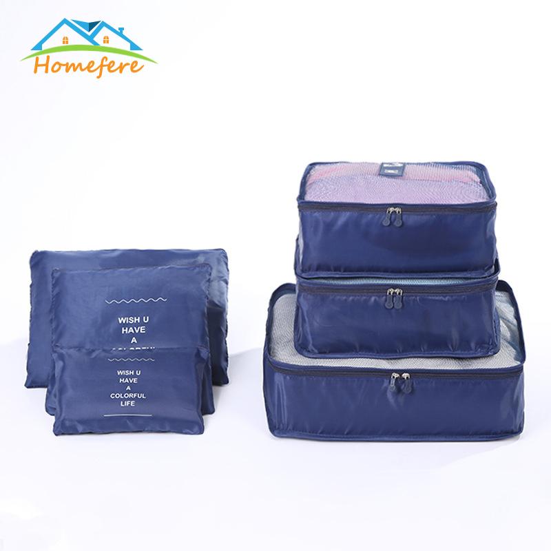 

Fast Shipping 6Pcs Set Travel Storage Bag Unisex Use Travel Accessories for Clothes Luggage Packing Cube Organizer Suitcase