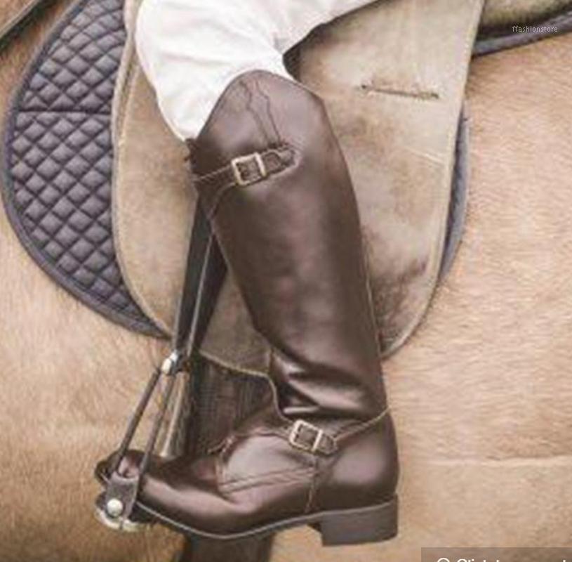 

women knee high boots low heels shoes woman vintage PU leather gladiator knight shoe chaussures femme zapatos mujer sapato D22971, Red