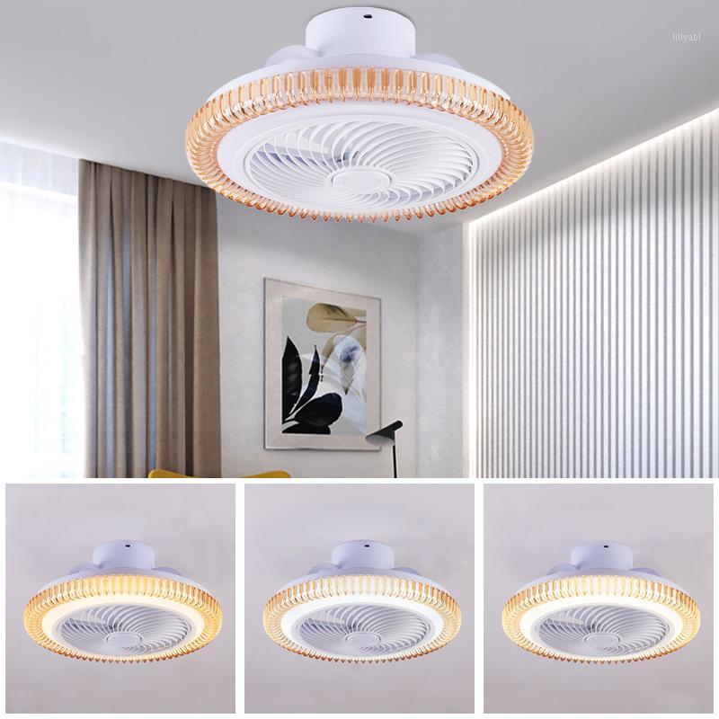 

50cm Silent smart ceiling fan fans with lights remote control bluetooth bedroom decor ventilator lamp air Invisible Blades1
