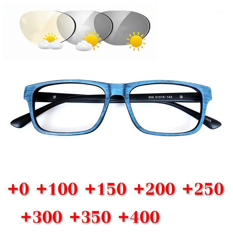 

blue Transition Sun Photochromic Reading Glasses fashion women Square Multifocal Diopter Progressive glasses Anti-fatigue FML1