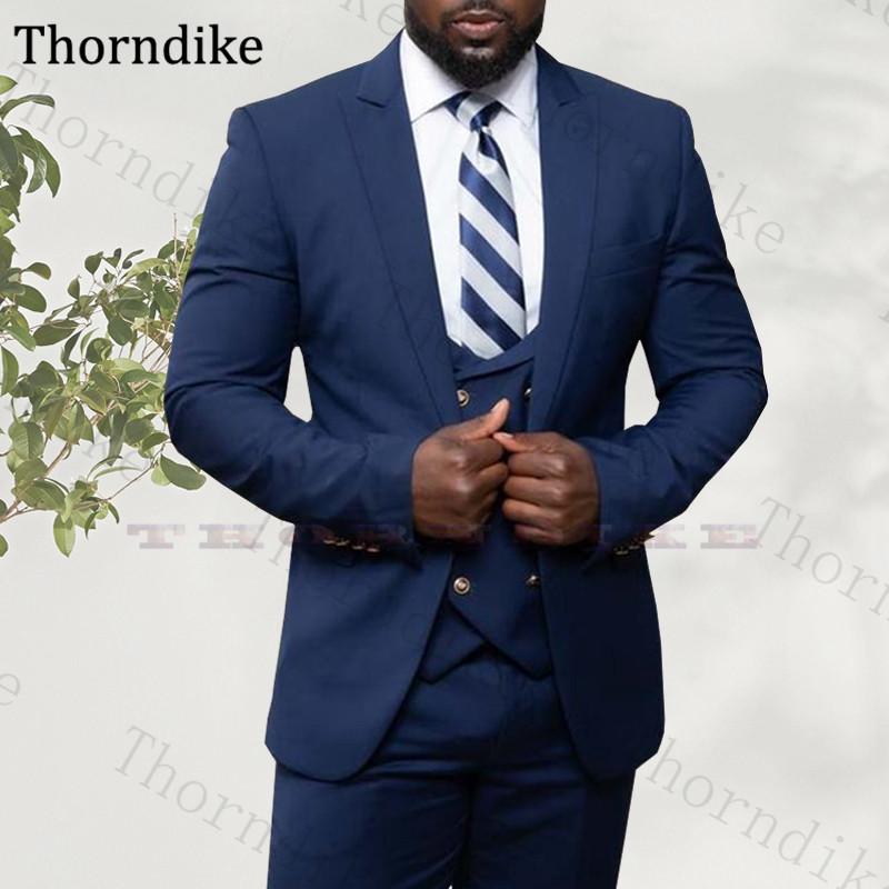 

Thorndike 2020 New Men's Business Suits Set Custom Made Three Pieces Wedding Party Formal Tuxedos Elegant Notched Lapel Blazers, Men suit 5