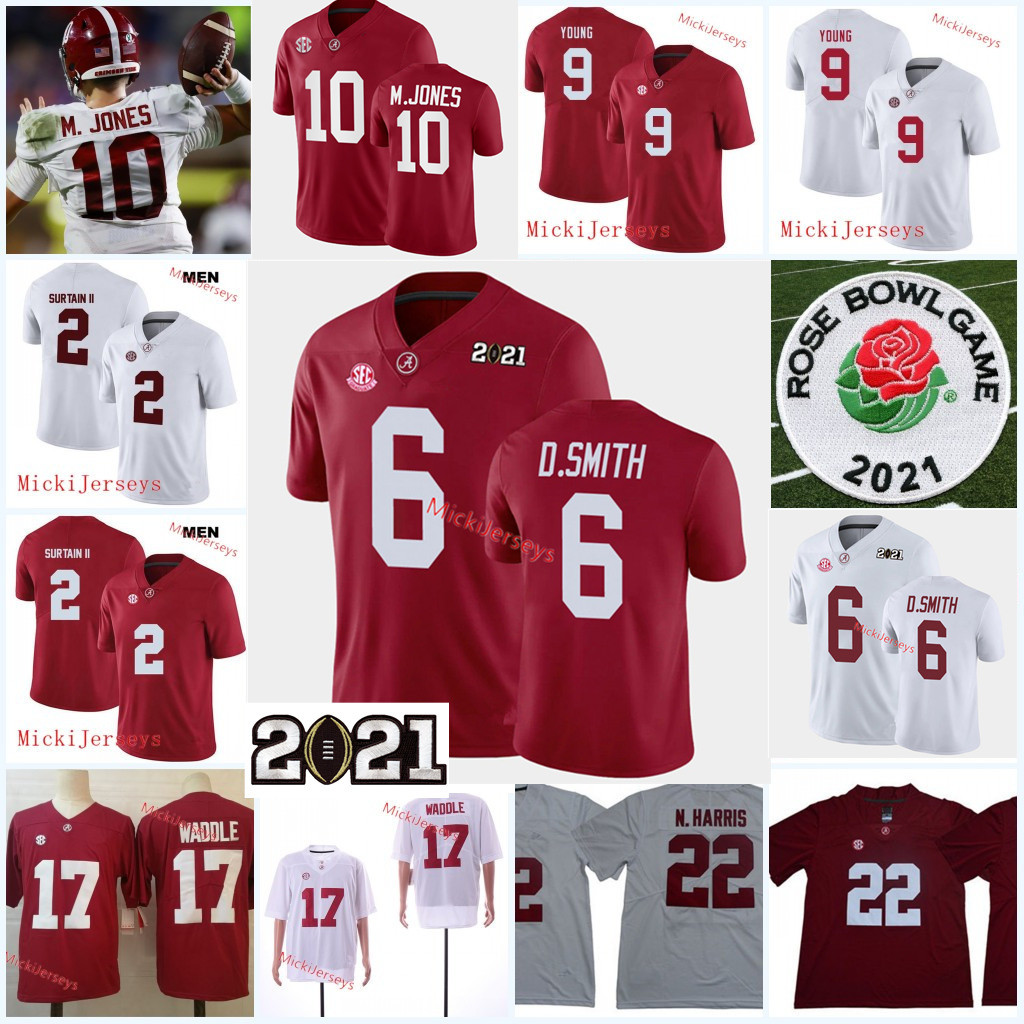

Mens Alabama Crimson Tide Bryce Young Football Jersey 2 Patrick Surtain II Najee Harris Jaylen Waddle Mac Jones DeVonta Smith Alabama Jersey, Black