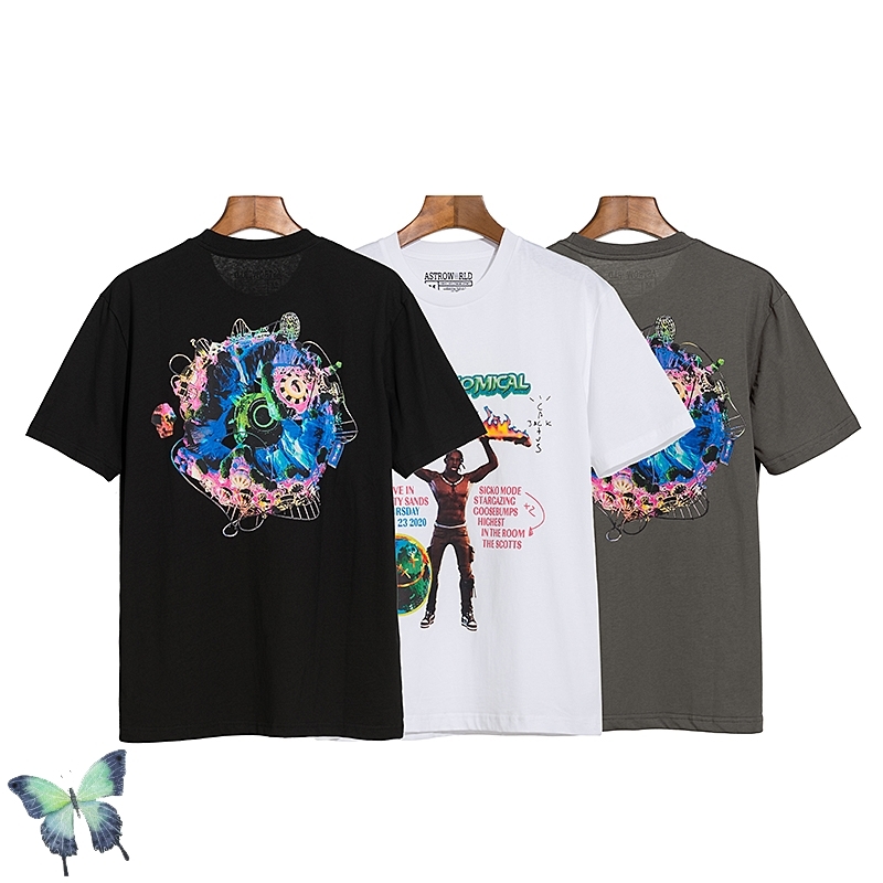 

2021 New Cactus Jack t Shirt Hip-hop Round-neck T-shirt Men Women 100% Cotton Casual T-shirts Fast Shipping G9b5, 2113-zi