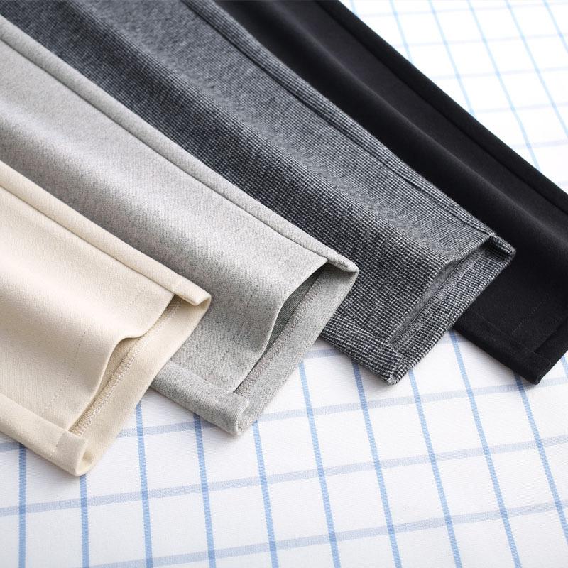 

Winter Warm Pants Women High Waist Wool Work Office Pants Korean Style Large Size Harem Loose Casual Thicken Trousers, White