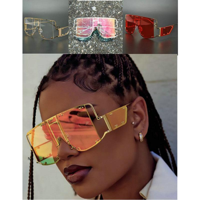 

Sunglasses 2021 Oversized Women Gradient Brand Designer Retro Man Female Sun Glasses Uv400 NX
