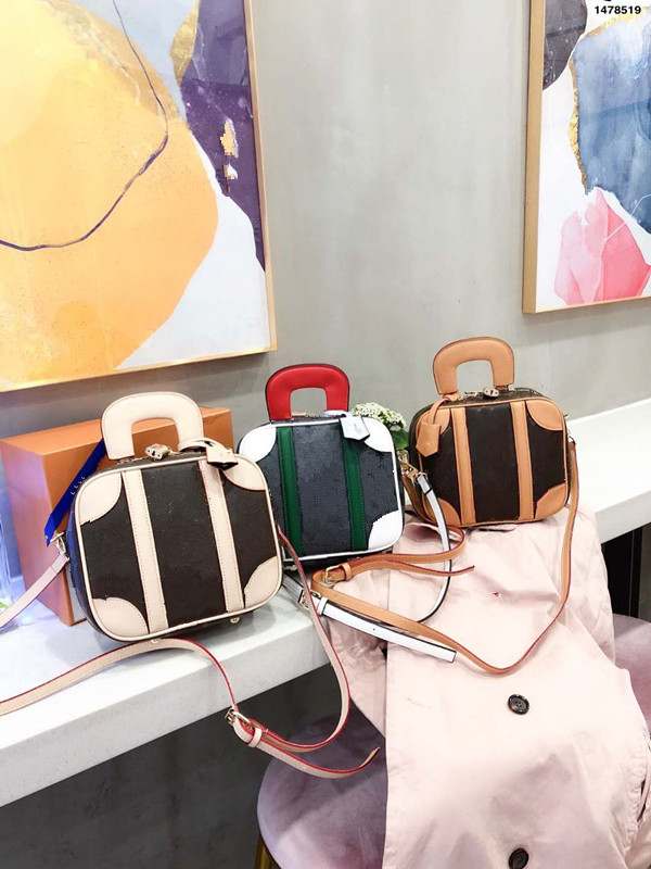 

The New 2020 Box Package Of Cosmetic messenger vintage Portable Oblique Cross Single Genuine Leather Handbag Shoulder Bags Bag, Yellow