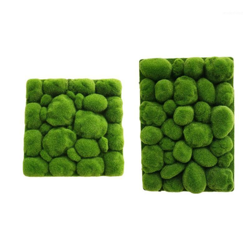 

Artificial Moss Grass Simulation Green Moss Lawn Stone Shape Turf Lawn Wall Fake Plant DIY Home Garden Landscape Decoration1, 30x30cm