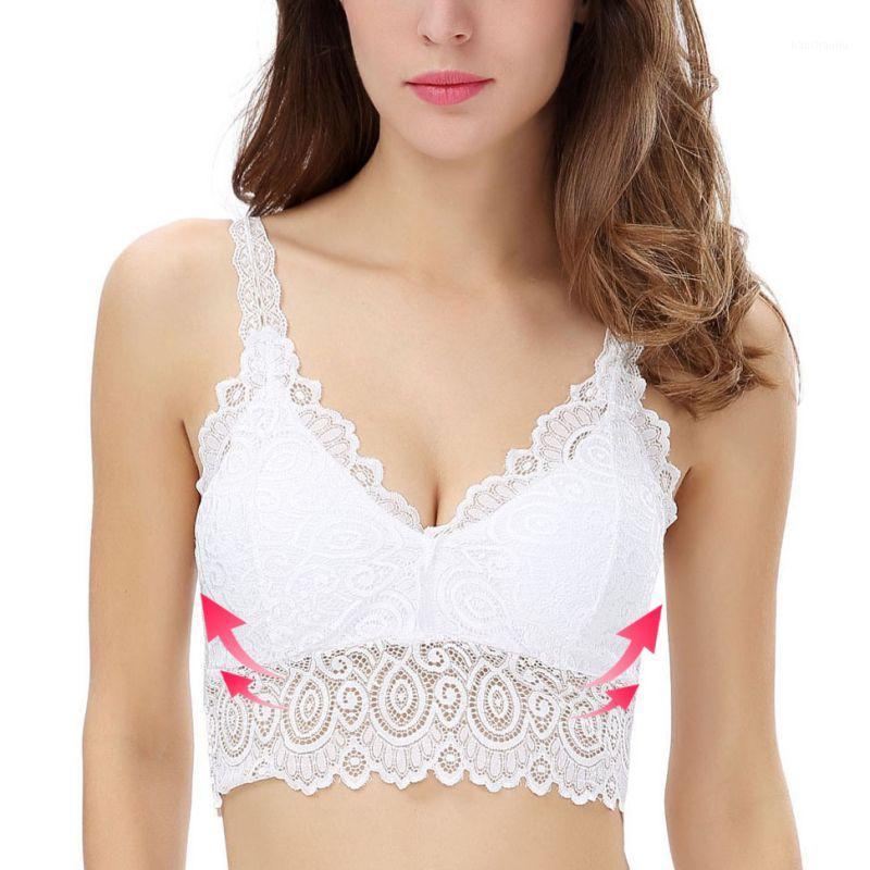 

Balight Women Sexy Lace Sport Bra V Neck Soft Push Up Tank Top Half Bra  Fitness Black White Tops1