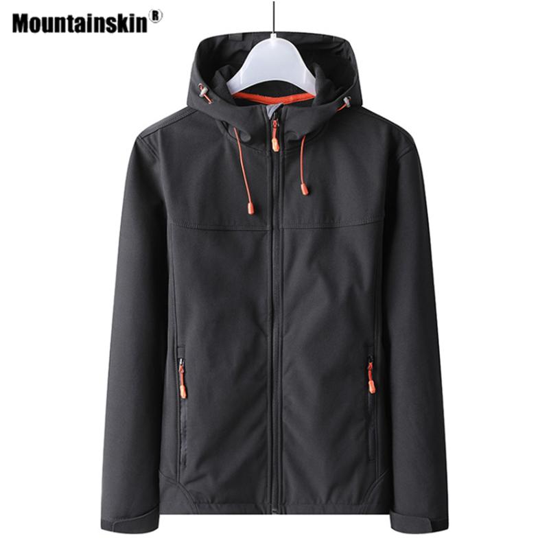 

Mountainskin Spring Men Women's Fleece Hiking Jackets Outdoor Sports Camping Thermal Windproof Inside Autumn Hooded Coats VA890, Men black