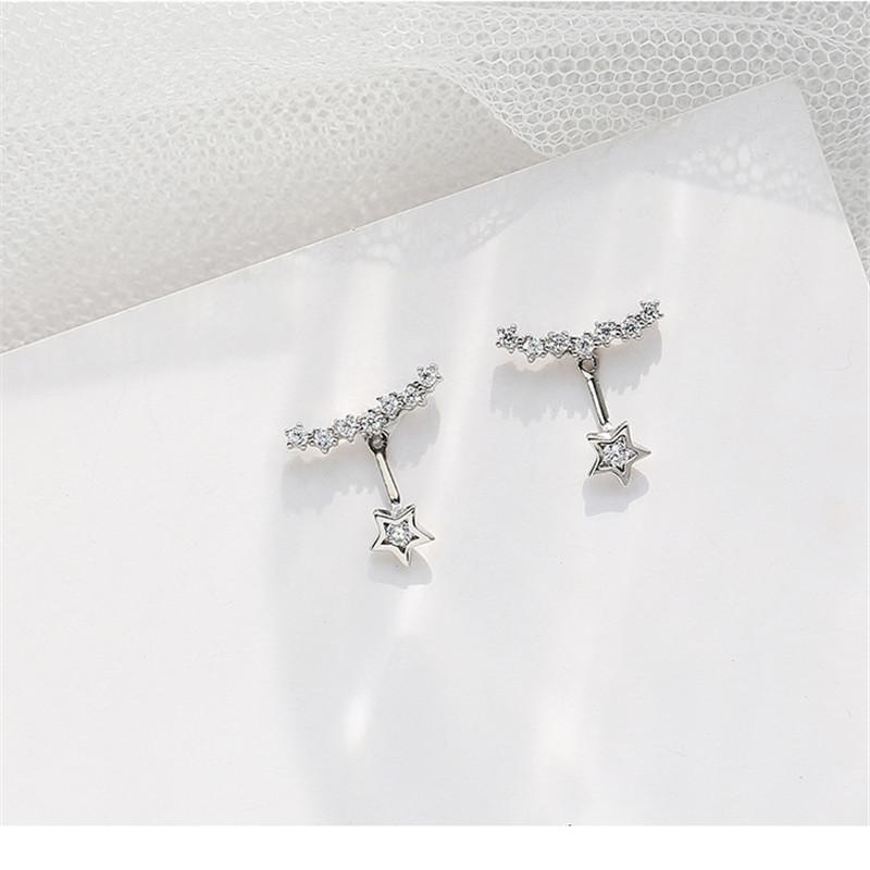 

New Fashion CZ Zircon Stud Earring for Women Korean Personality Wild Hipster Star Earrings Jewelry Wholesale Gift