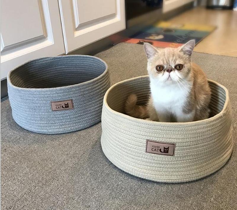 

Pet Cat Kitty Bed House Puppy Mini Pet Dog Bed Mat Cat Sleeping Bag Tunnel Cotton Handmade Round Kennel