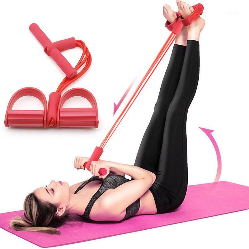 

4 Tubes Resistance Bands Fitness Elastic Sit Up Pull Rope Exerciser Rower Belly Elastic Bands Home Gym Sports Training Equipment1