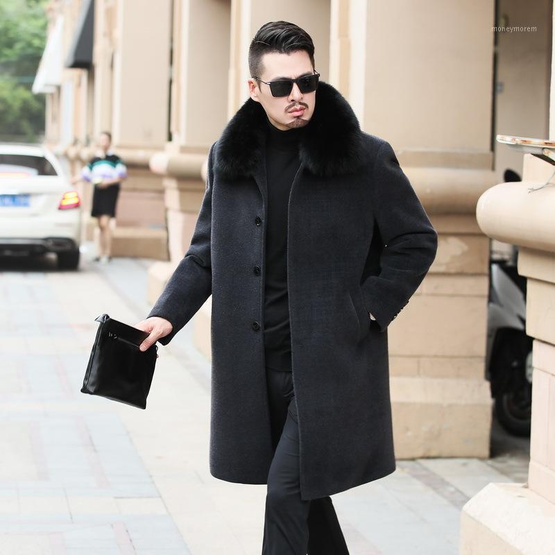 

2020 New Long Big Fur Collar Mens Winter Jackets And Coats1, Brown