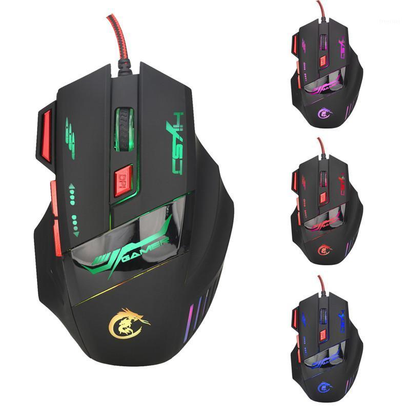 

Professional 5500 DPI 7 Button LED Optical USB Wired Gaming Mouse Mice For Pro Gamer Mouse Mice Cable PC1