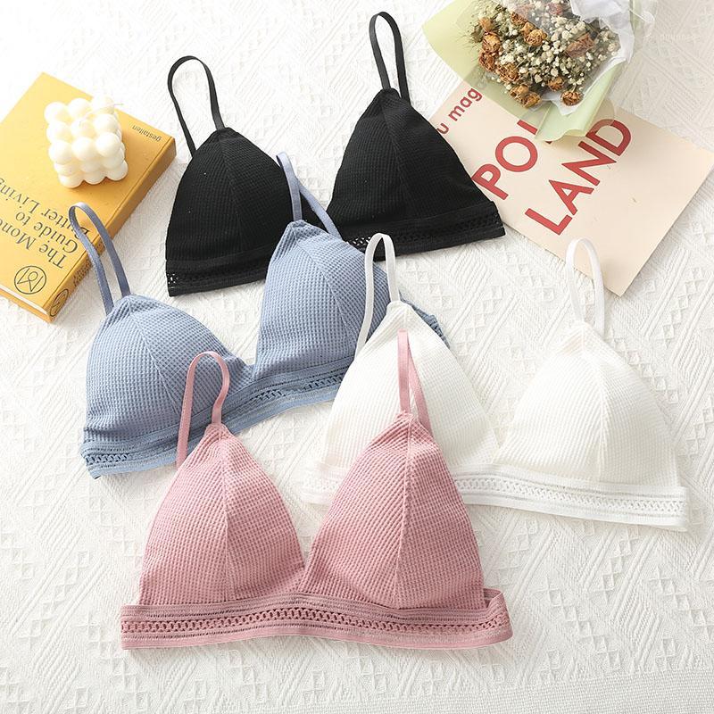 

No Rims bra Underwear Women's Cotton Double-breasted Vertical Breathable Sports Bra Anti-sweat Sports Yoga Top1