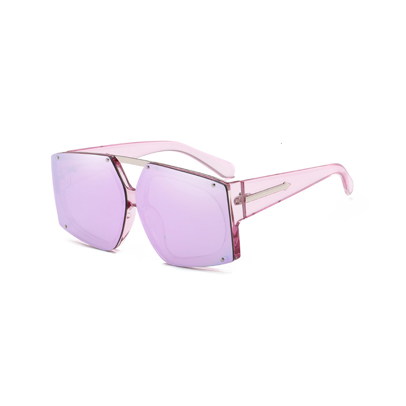 

2021 Sunglass Plastic New Large Frame Color Connected Men and Women Universal Sunglasses Jy66191-2 H62y