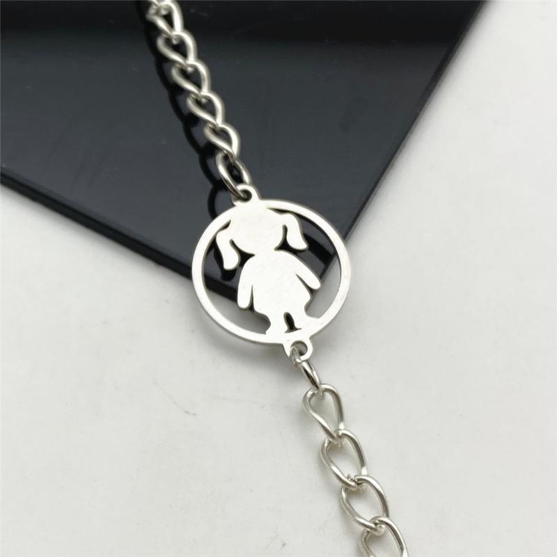 

Little Charm Hand Bracelet Pricess Girl Charm 100% Stainless Steel Gift Ankle Bracelet Dainty Necklace DIY Jewelry Findings Make