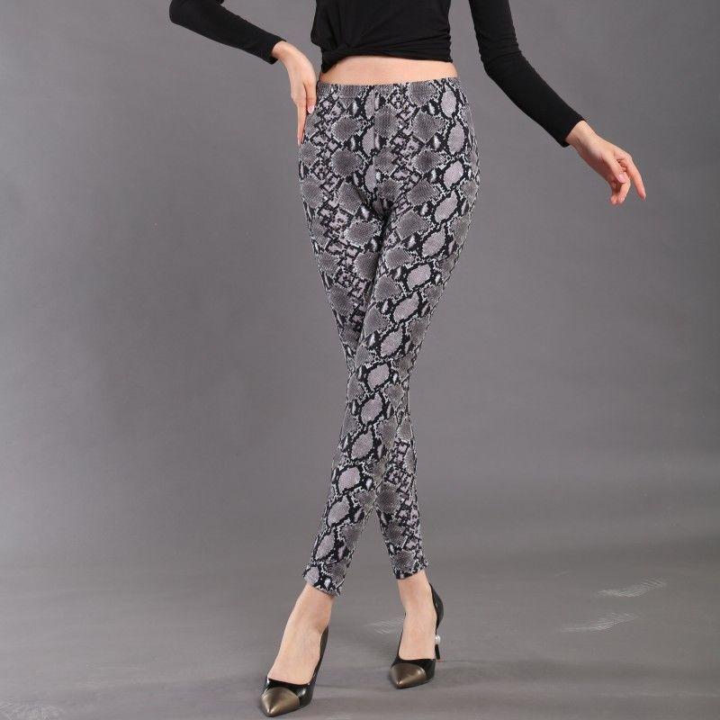 

CKAHSBI Sexy Women Sport Leggings Fitness Snake Printed Yoga Pants High Waist Jogging Push Up Leggings Female Slim Gym Trousers, Pd47