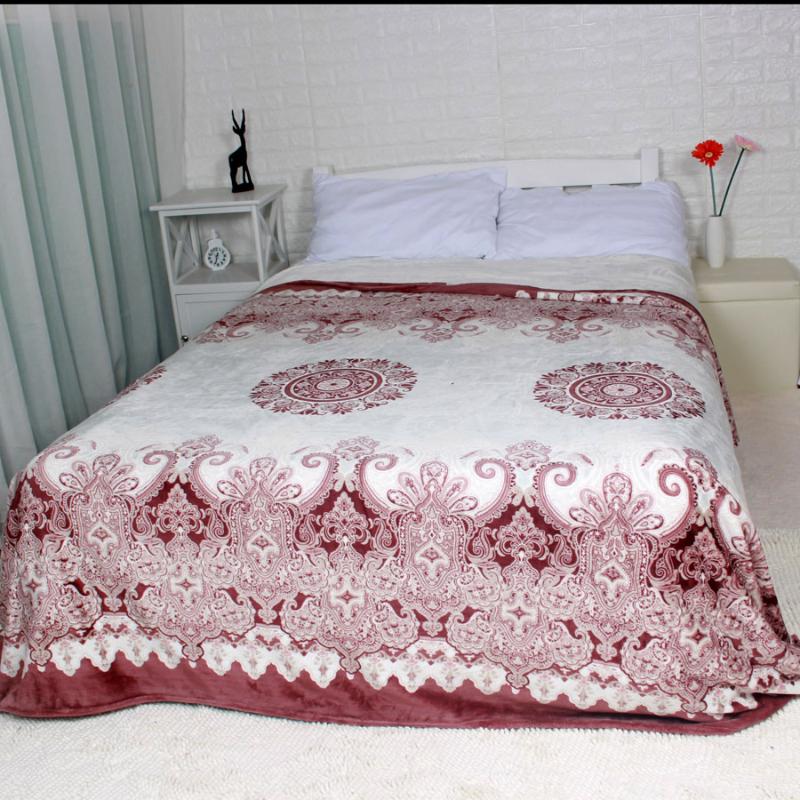 

Winter blanket on the Bed Red Flower Soft Thick KING QUEEN Size Flannel Fleece Blankets Throw for the couch sofa Bed Sheet