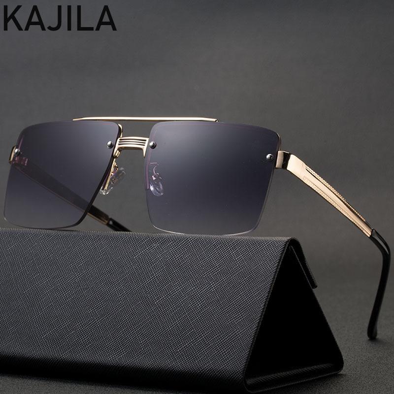 

Square Rimless Sunglasses Men 2021 Trend Vintage Sun Glasses For Women With A Box Big Frame Frameless Sunglass Gafas De Sol