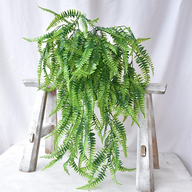 

5Pcs 83cm Greenery Plant artificial Persian grass wall hanging fern vines artificial plants for home wedding decoration, Sky blue