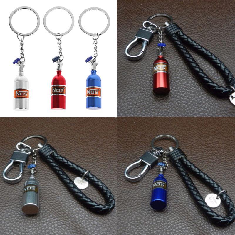 

Keychains Fashion Metal Key Ring Car Chain Holder Keyfob For NOS Turbo Nitrgen Bottle Styling
