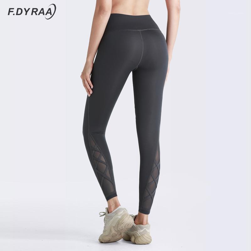 

Energy Leggings Women Fitness Yoga Pants High Waist Bandage Sport Leggings Mesh Gym Female Workout Running Sport Pants1, Black