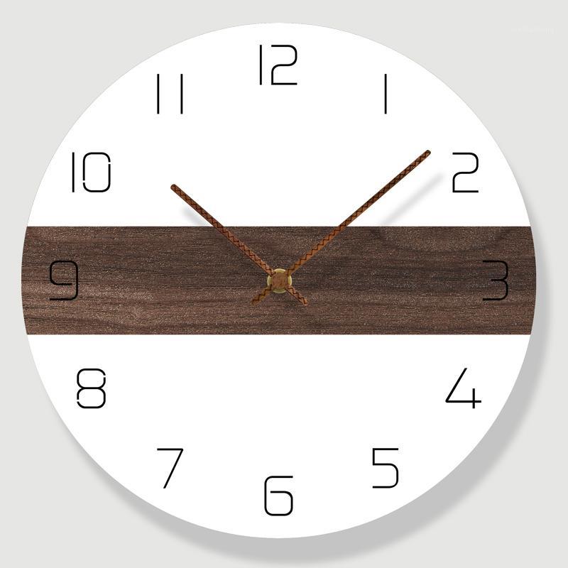 

Nordic Design Decorative Wall Clocks Christmas Wood Clock for Living Room Simple Mute Hanging Clock Modern Design Home Decor1
