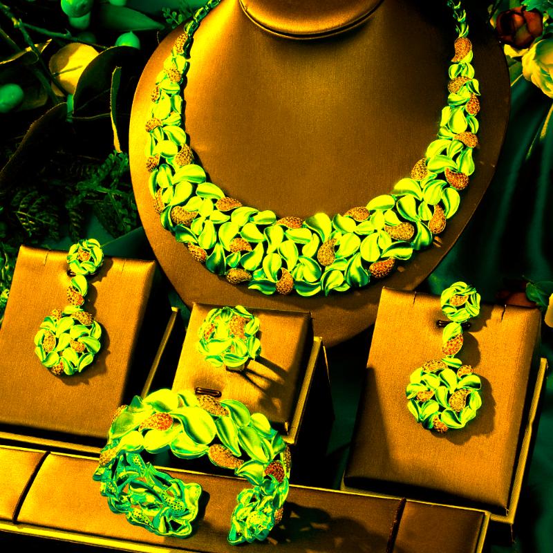 

Earrings & Necklace GODKI Bling Sequins Luxury Africa Dubai Jewelry Sets For Women Wedding Party Zircon Bridal Set Gift, Silver