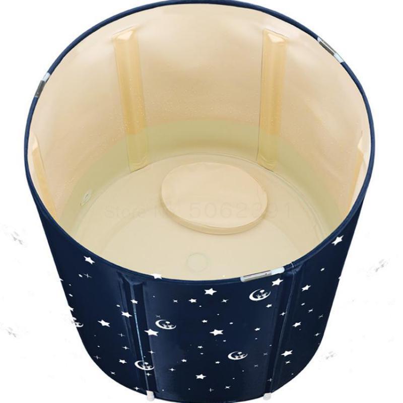 

Folding Bath Barrel Thickening Adult Bath Plastic Children Barrel Inflatable