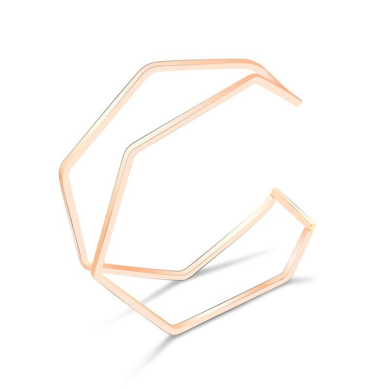 

Wholesale Hollow Out Geometric Cuff Bracelets For Men Women Kids Family Gift Bohemian Jewelry Simple Stainless Steel Bangles