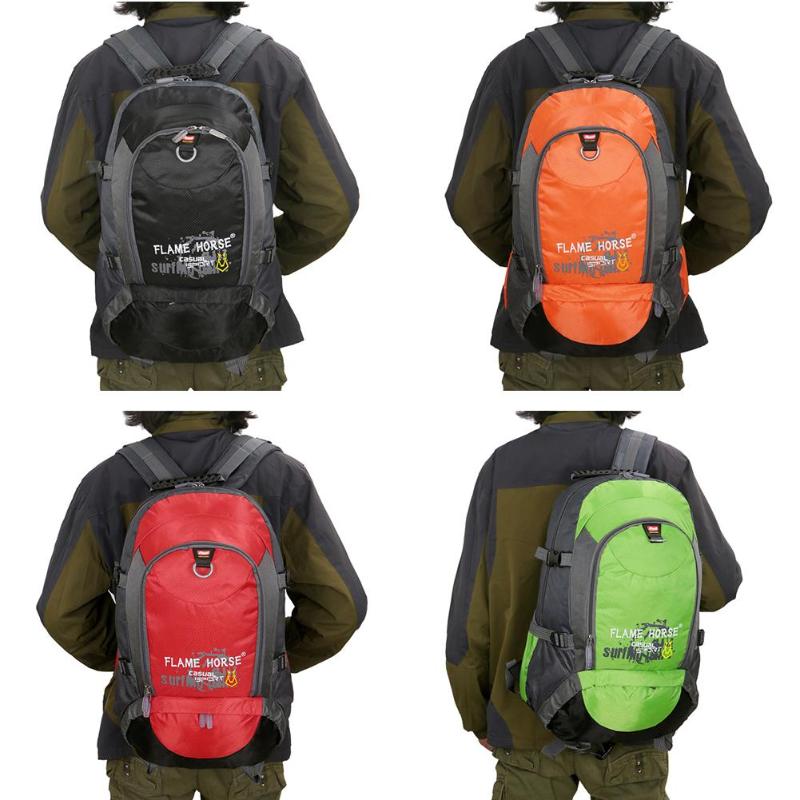 

Unisex Waterproof Nylon Backpacks Hiking Camping Bag Comfortable Breathability Environmental Travel Lightweight Rucksack, Green