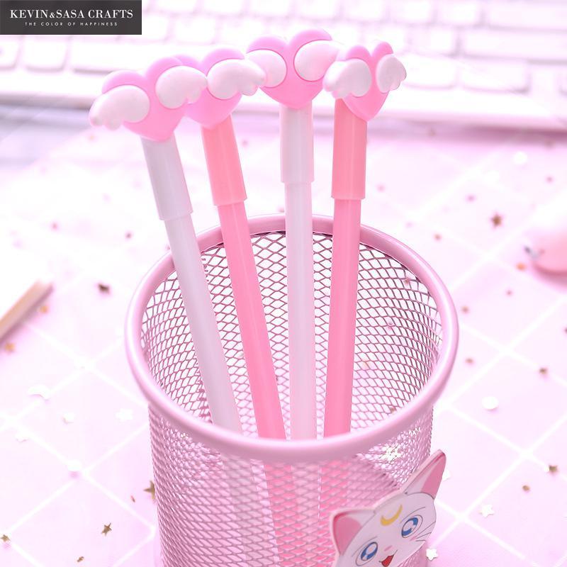 

2Pcs/Set Gel Pen Cute Pink Pen Stationery Kawaii School Supplies Gel Ink School Stationery Office Suppliers Kids Gifts