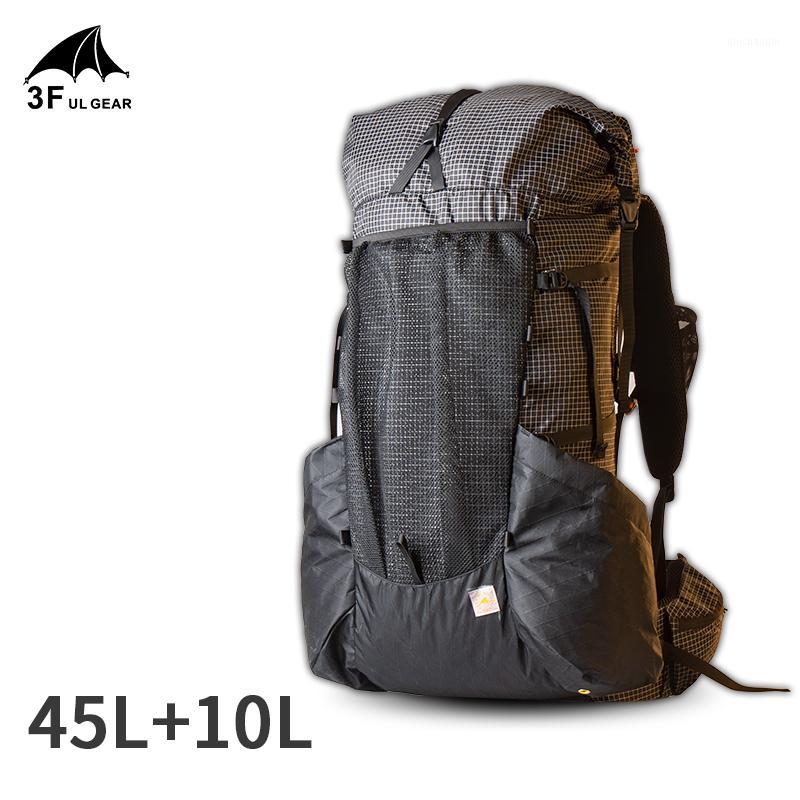 

Outdoor Bags 3F UL GEAR YUE 45+10L Ultralight Backpack Women/Men Bag Adjust System X-PAC Breathable Rucksack Camping Sport Bag1, Uhmwpe