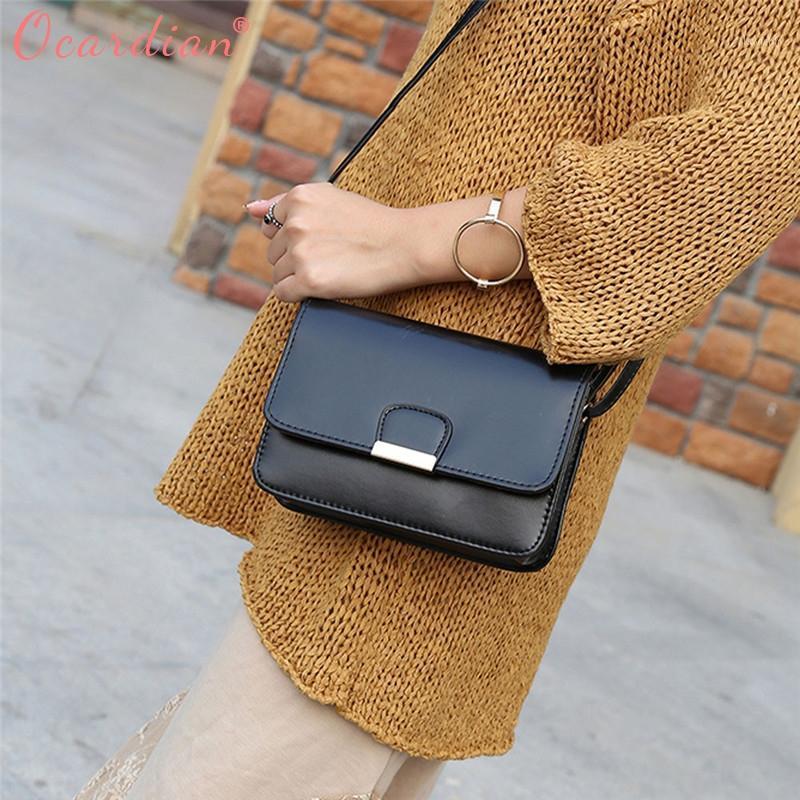 

OCARDIAN Women's Fashion Leather Simple Solid Handbag Small Shoulder Bags Crossbody Bags for Girls Messenger 2020 DROP1, Sky blue