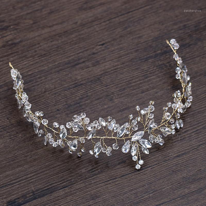 

Classic Crystal Rhinestone Headbands Women Hair Accessory For Wedding Clips & Barrettes, Golden;silver