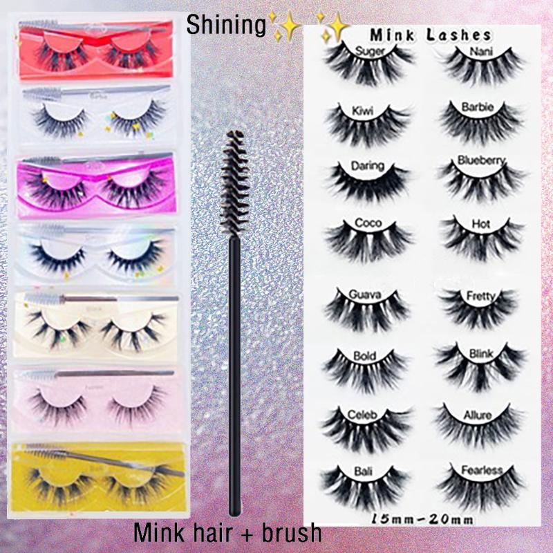 

5D 1 Pairs Mink Lashes 100% Real Siberian Mink F^ur Lashes Round Look Long Thick Reusable Handmade Non-Irritating Fake Eyelashe