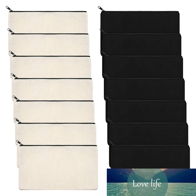 

14PCS Canvas Makeup Bags Zipper Pouch Bags Pencil Case Blank DIY Craft Bags Cosmetic Pouch for Travel DIY Craft School
