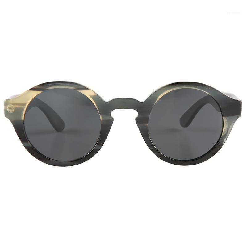 

Old fashion hand made round yak horn frame UV400 polarized sunglasses unisex for men and women horn eyeglasses glasses1