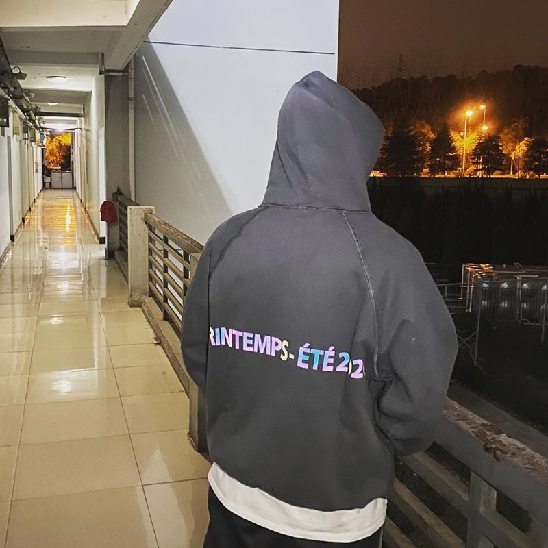 

2021 New Arnodefrance European Trend Street Style Dark Men's Laser Magic Color Printing High Quality Pullover Hoodie Jvrt, Dark grey