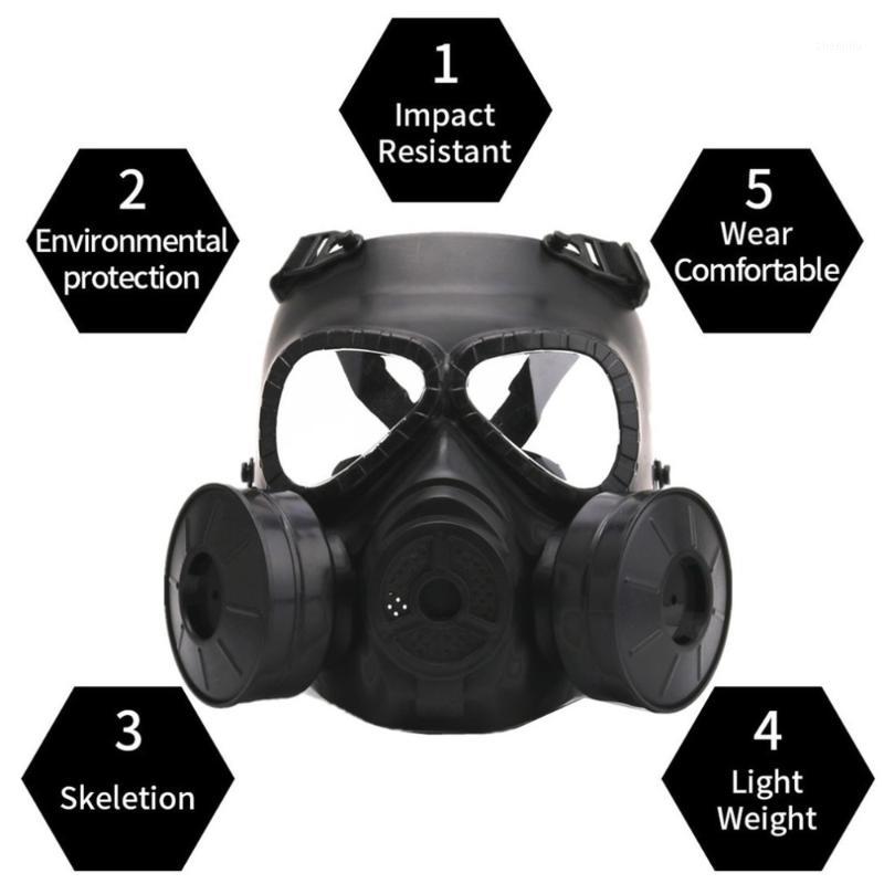 

Tactical Hood 2021 Style Gas Mask Breathing Creative Stage Performance Prop For CS Field Equipment Cosplay Protection Halloween Evil1, Black