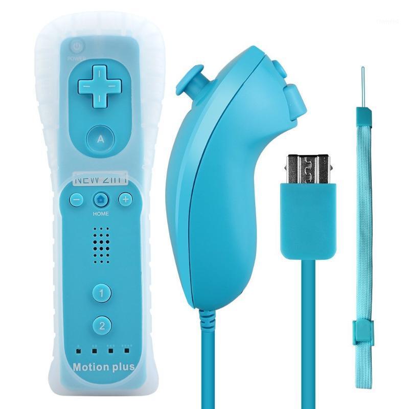 

Built-in Motion Plus Controller For Wii Wireless Games Remote Nunchuck For Wii 2 in 1 Bluetooth Game Controle Silicone Soft Case1